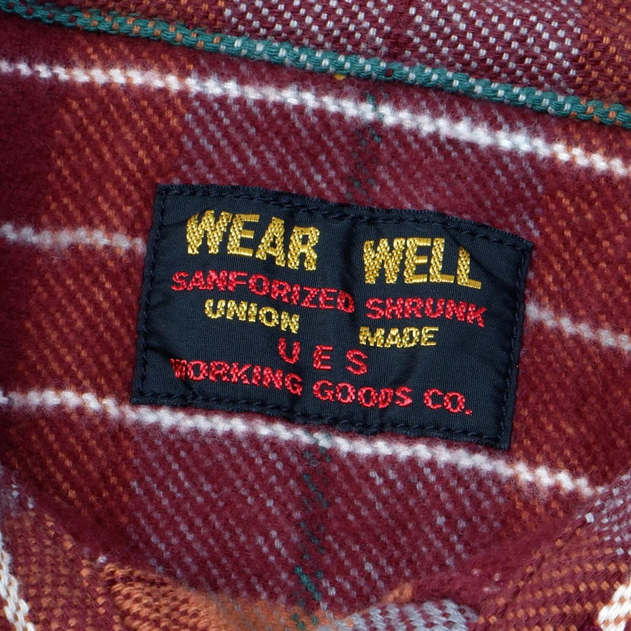 502653 Heavy Flannel Shirt Wine