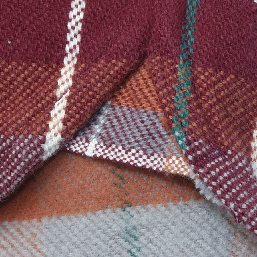 502653 Heavy Flannel Shirt Wine