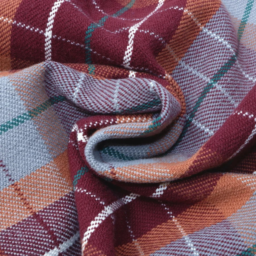 502653 Heavy Flannel Shirt Wine