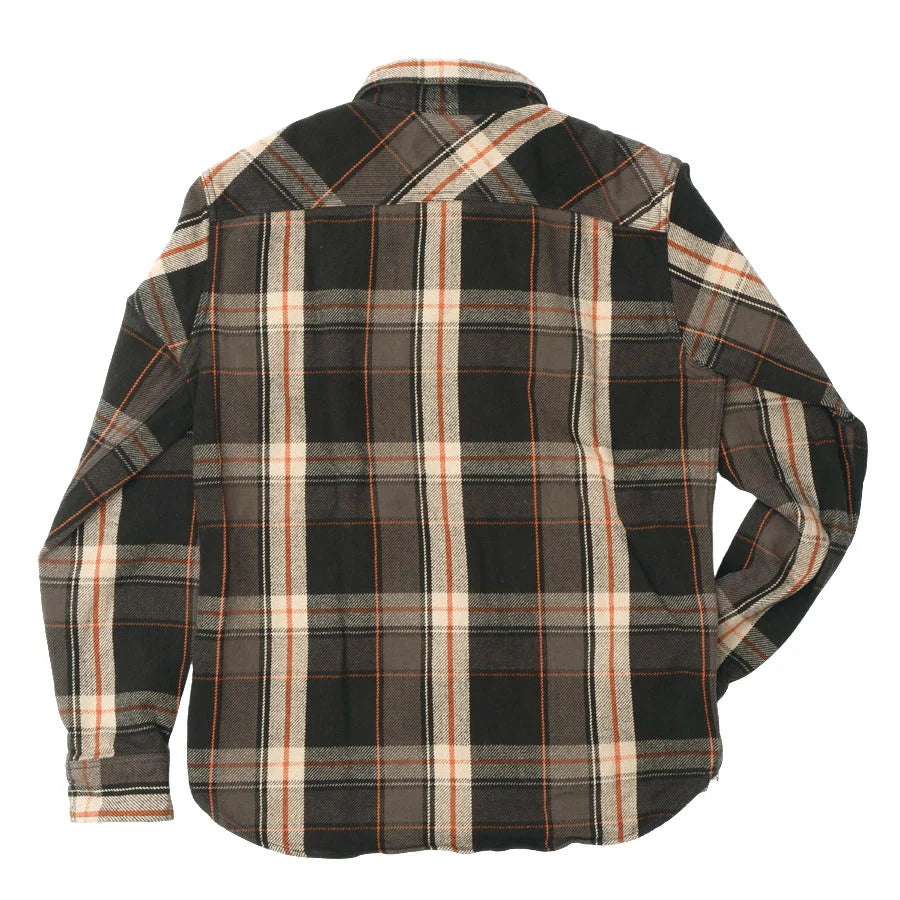 502654 Heavy Flannel Shirt Charcoal