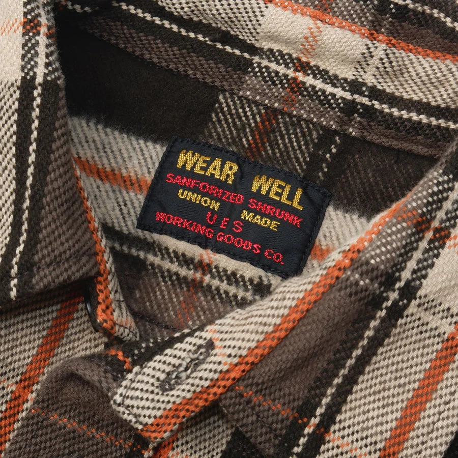 502654 Heavy Flannel Shirt Charcoal
