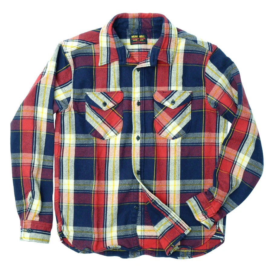 502654 Heavy Flannel Shirt Navy