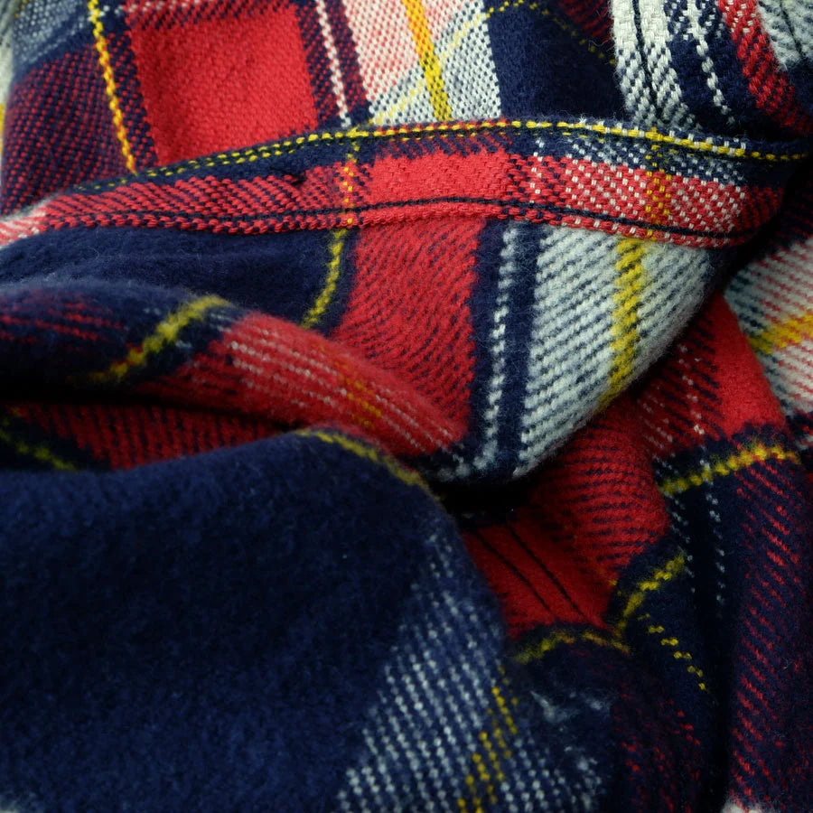 502654 Heavy Flannel Shirt Navy