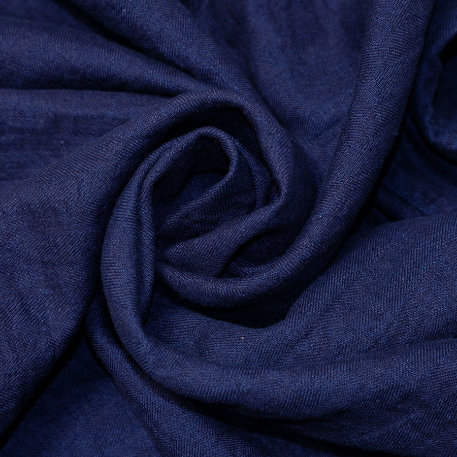 502604-I Herringbone Double Gauze Shirt Indigo