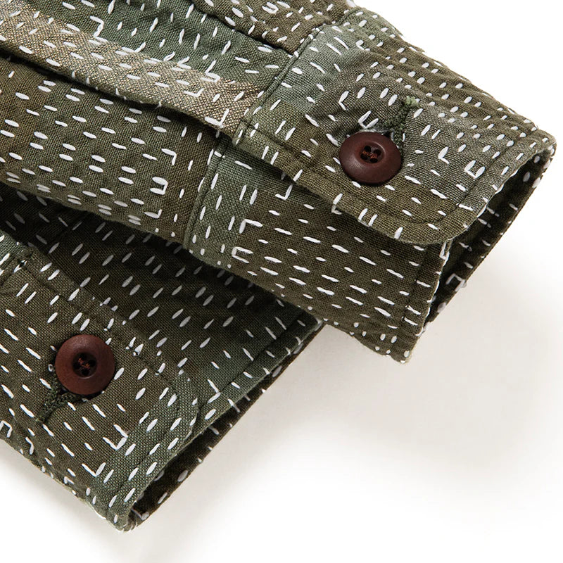 5718 Narogi Army Sashiko Work Shirt