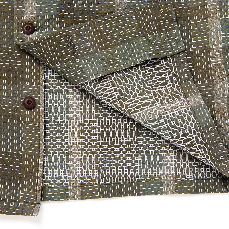 5718 Narogi Army Sashiko Work Shirt