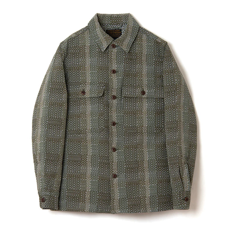 5718 Narogi Army Sashiko Work Shirt