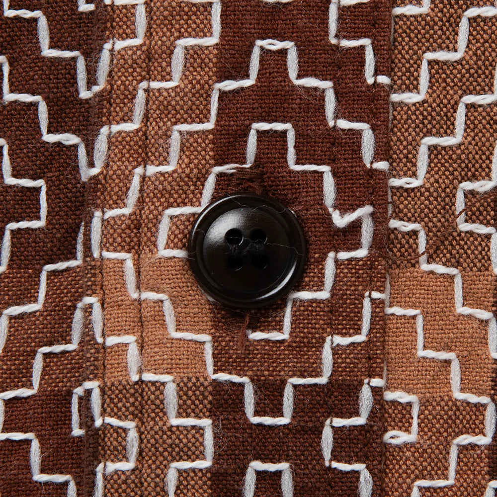 5726 Persimmon Tannin Sashiko Shirt