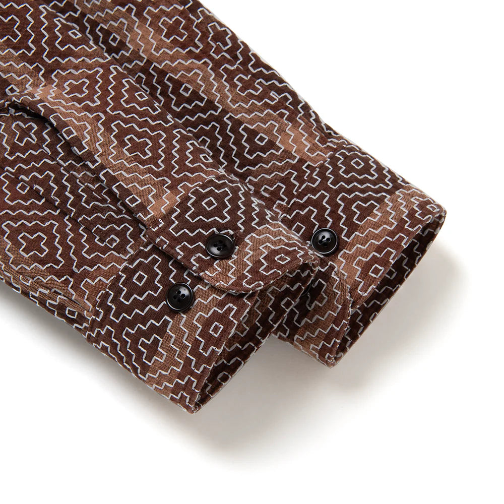 5726 Persimmon Tannin Sashiko Shirt