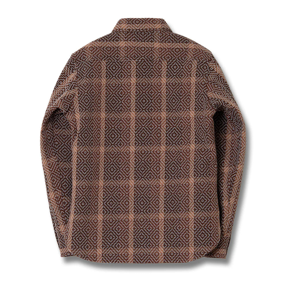 5726 Persimmon Tannin Sashiko Shirt