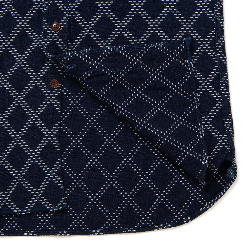 5728 Indigo Sashiko Shirt