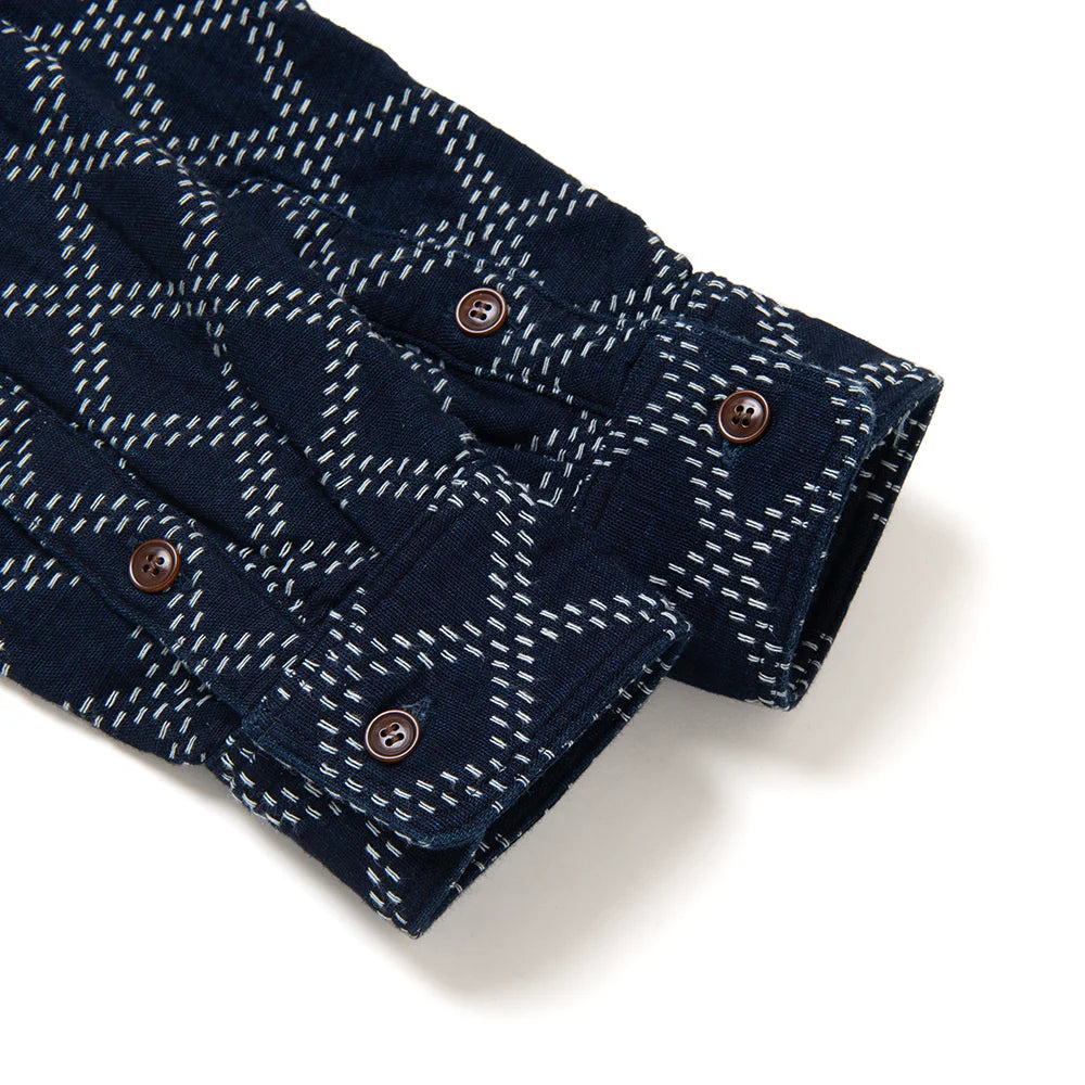 5728 Indigo Sashiko Shirt