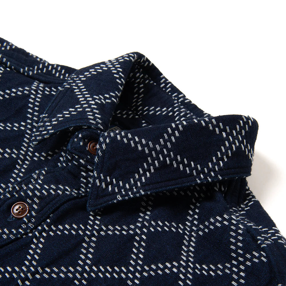 5728 Indigo Sashiko Shirt