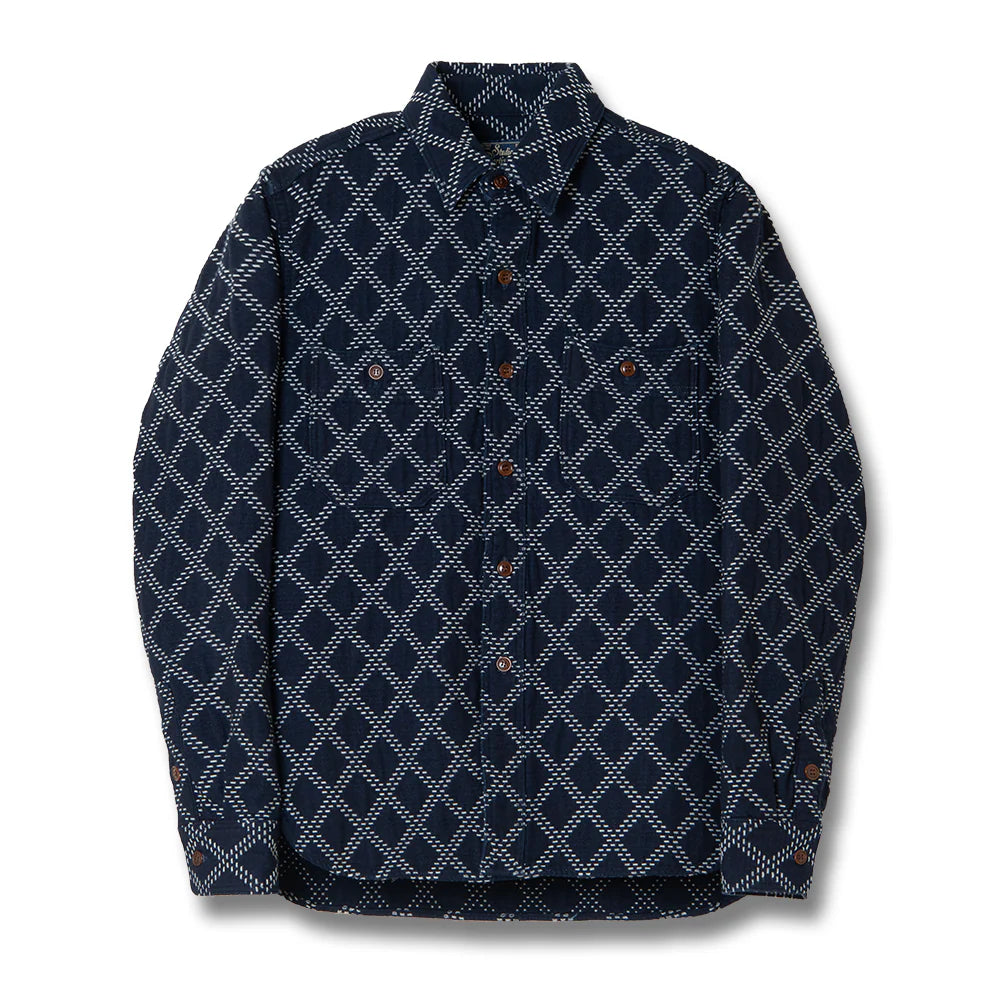5728 Indigo Sashiko Shirt