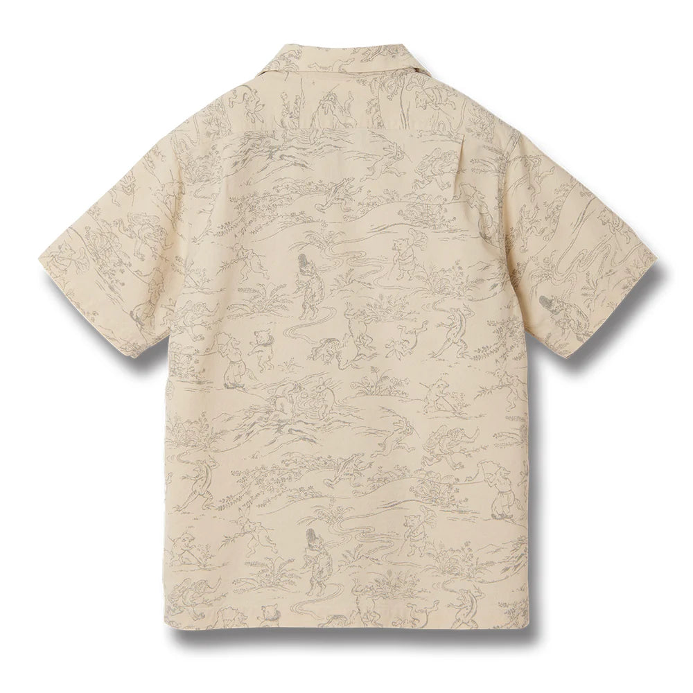 5736 Choju- Giga Aloha Shirt - Ivory