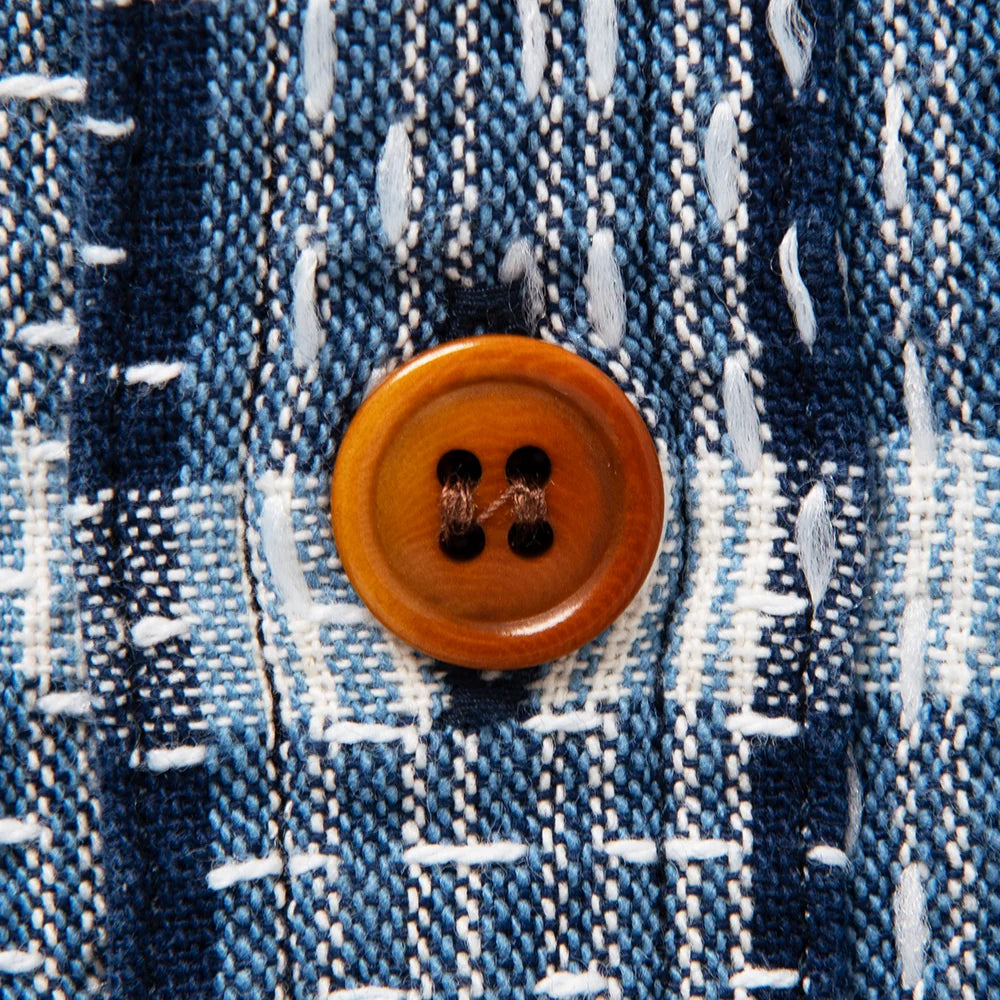 5738 Indigo Workwear Short-sleeved Shirt