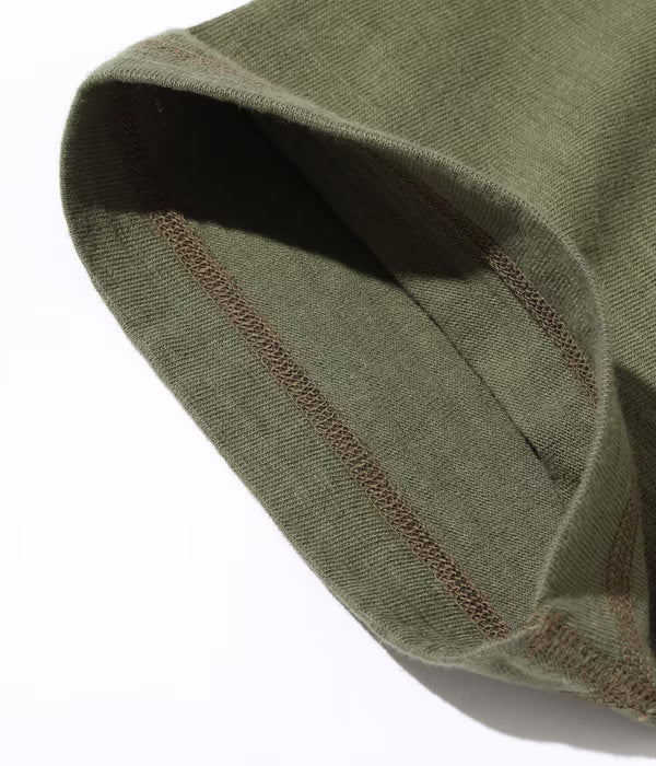 BR79192 Slub Yarn S/S Henley - Olive