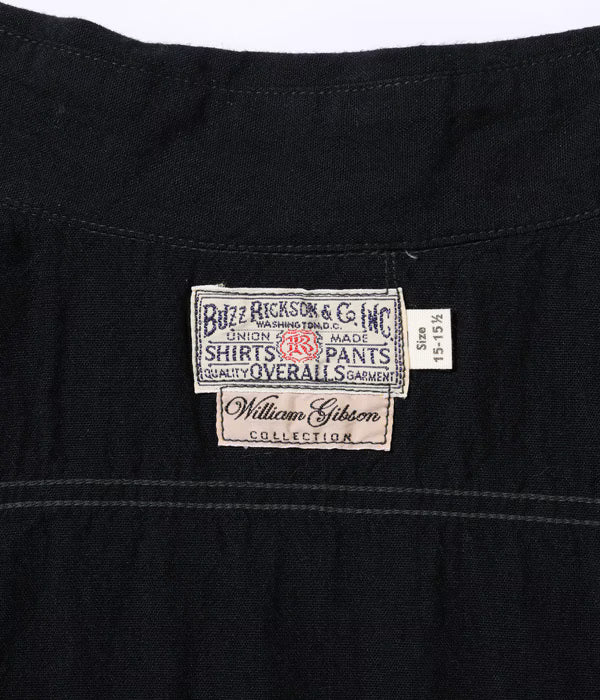 BR29143 William Gibson Collection Black Chambray Work Shirt