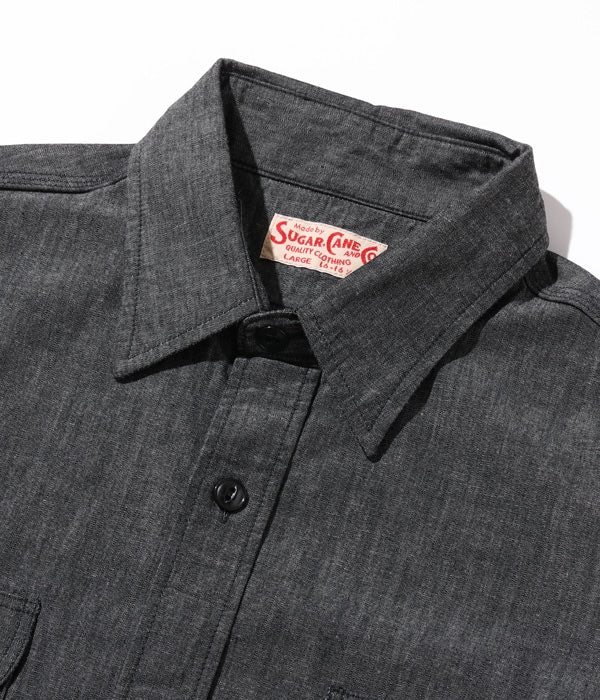 SC29159 Black Chambray Workshirt