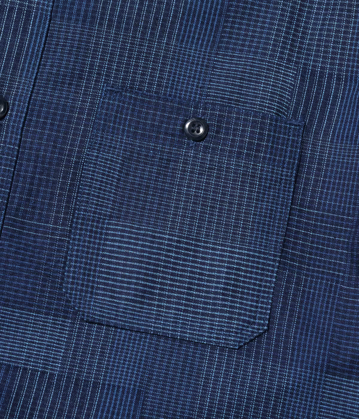 SC29588 Indigo Patchwork Work Shirt Navy