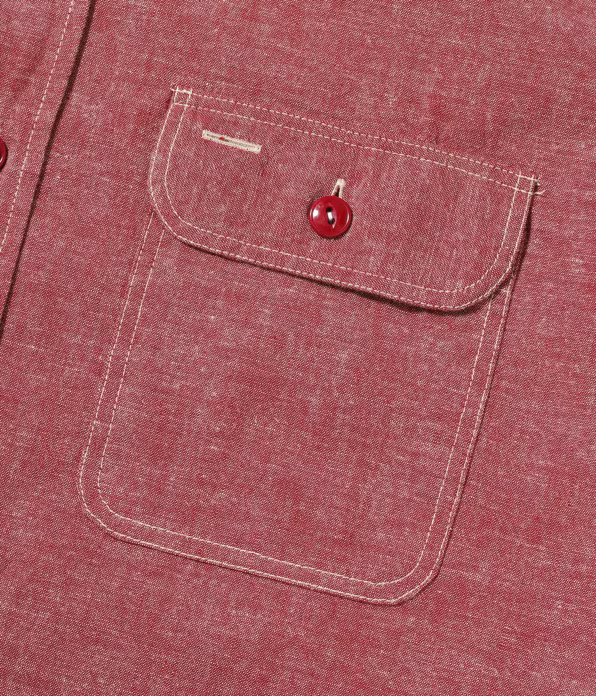 SC39703 Red Chambray S/S Work Shirt