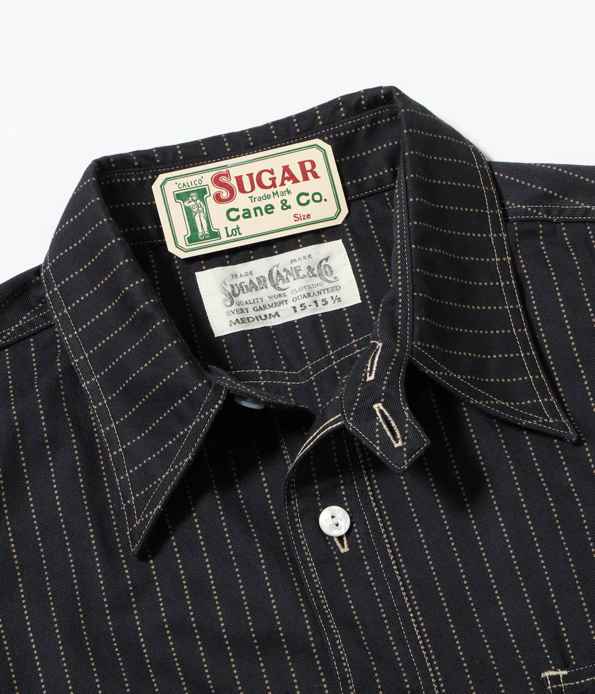 SC39702 Fiction Romance 8.5oz Black Wabash S/S Stripe Work Shirt