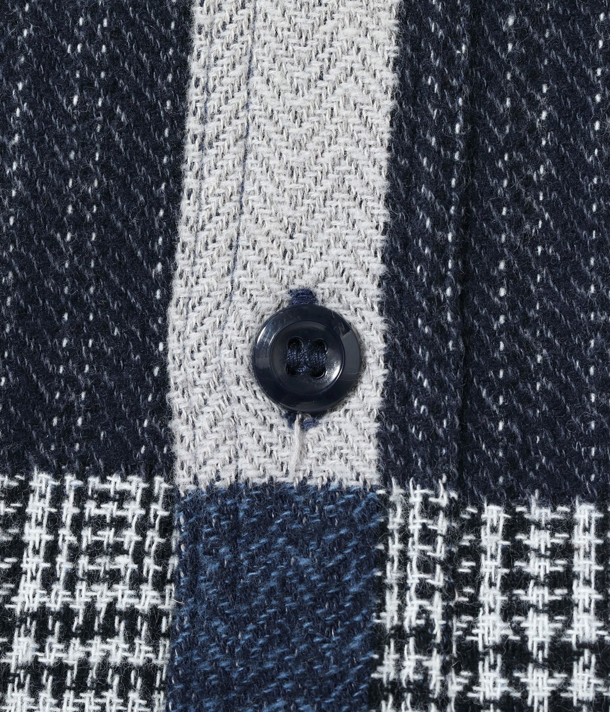 SC29589 Patchwork Check Work Shirt Navy