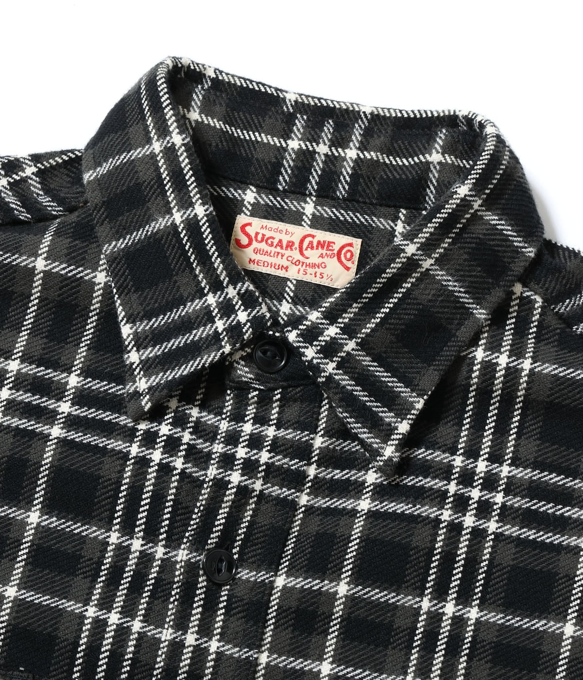 SC29559 Twill Check Work Shirt Black