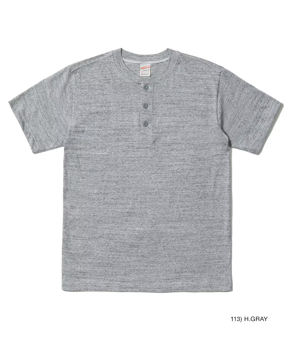 WV79681 Whiteville Henley Tee Shirt Heather Gray