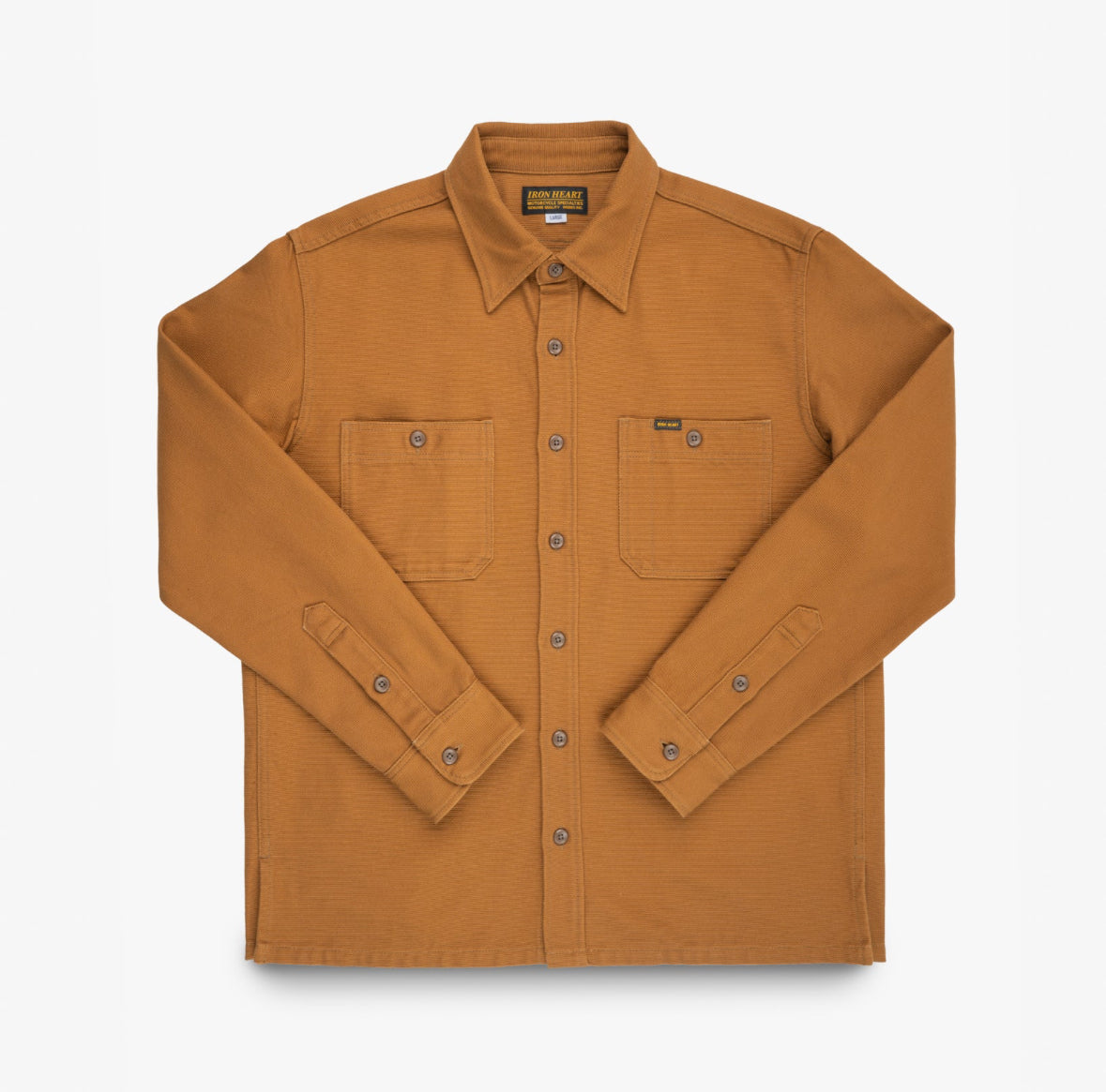 IHSH-423-CAM 13oz Oxford Cloth Work Overshirt Camel