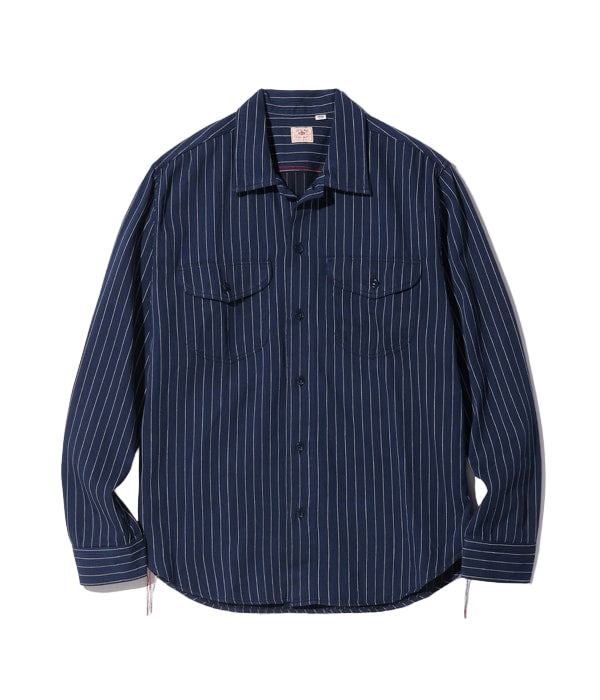 SC28652 Coke Stripe Work Shirt Navy