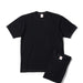 Black t-shirt on a white background
