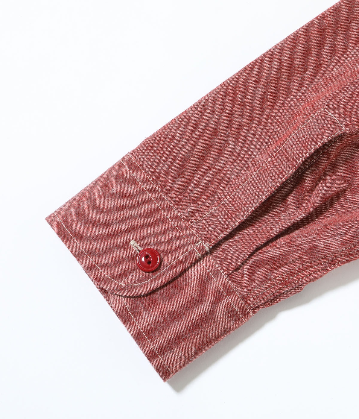 SC29682 Red Chambray Long Sleeve Work Shirt