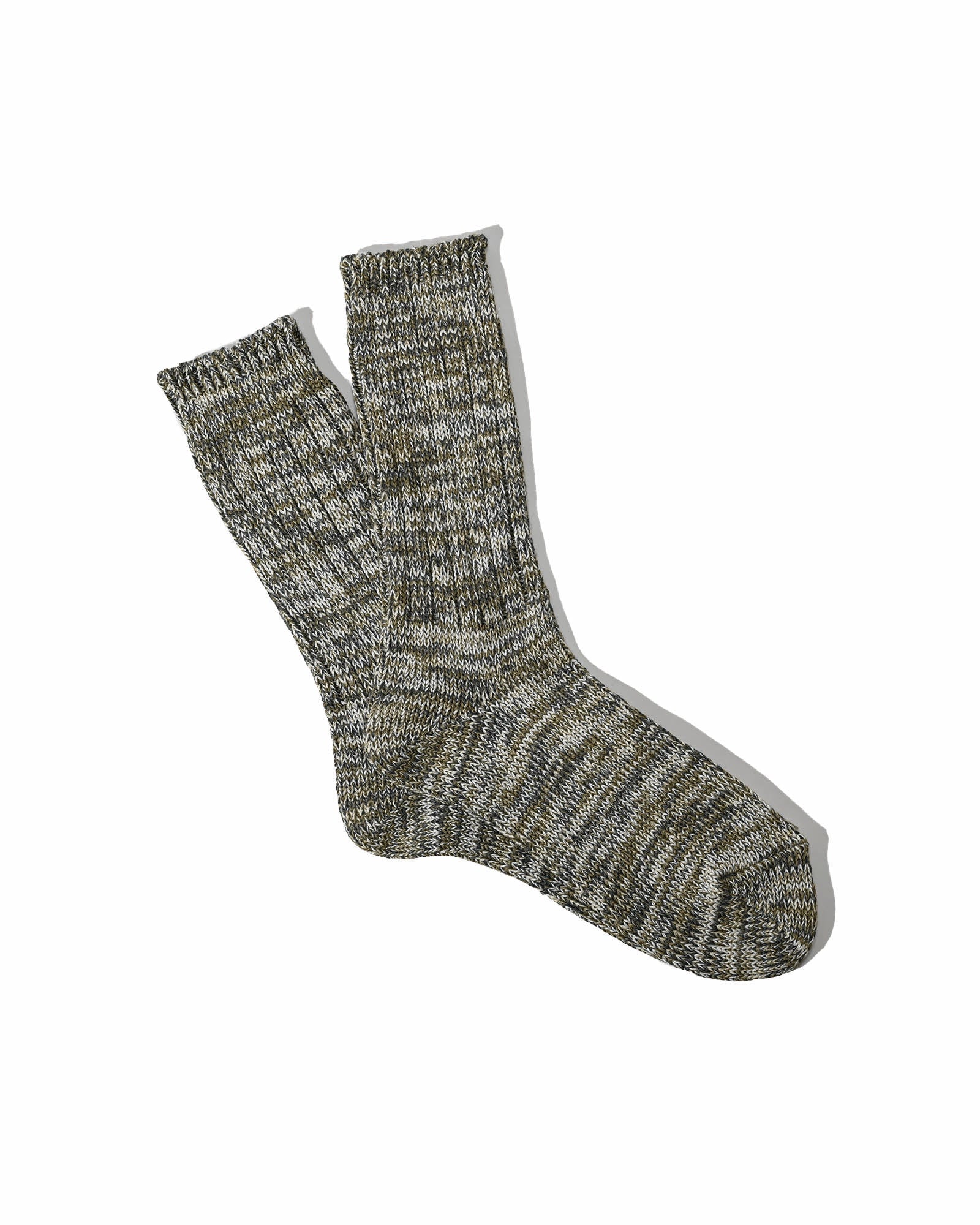 Anonymousism 5 Color Mix Crew Sock Olive