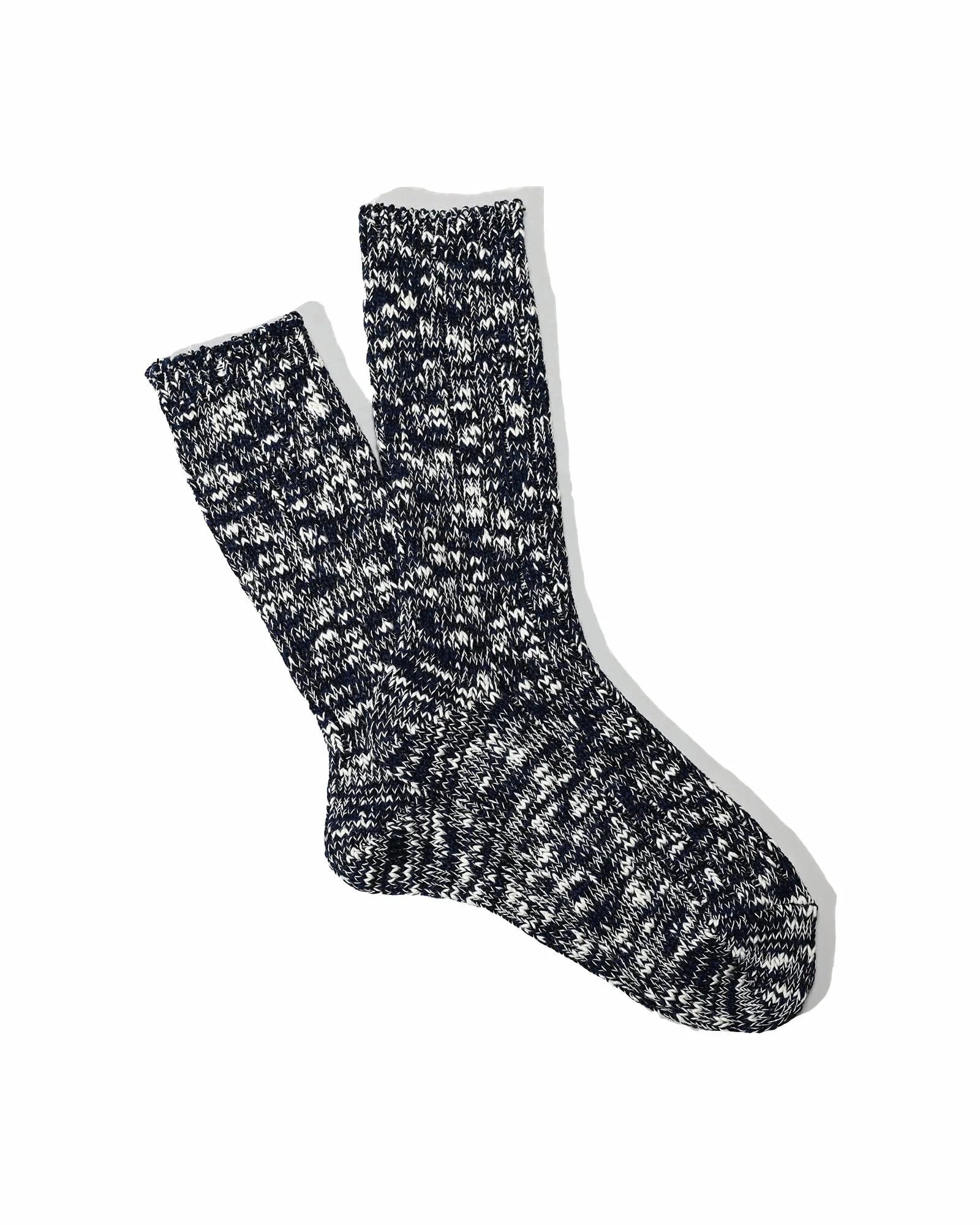 Anonymousism Classic Slub Crew Sock Navy