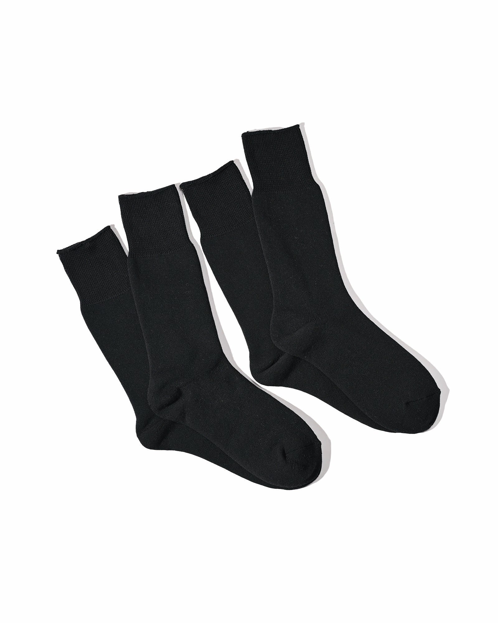 Anonymousism Full Pile Crew 2Pack Sock Black