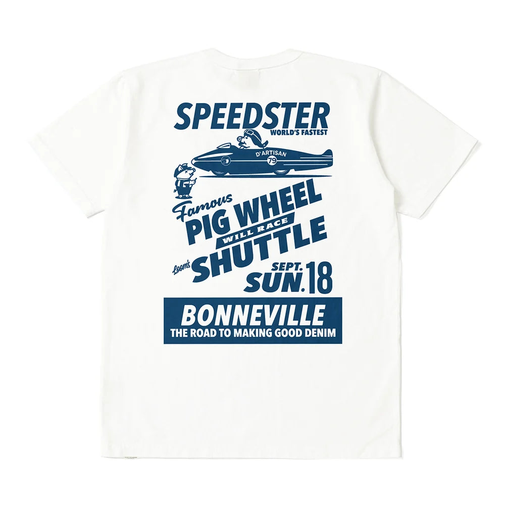 8232B USA Cotton Print T-Shirt White
