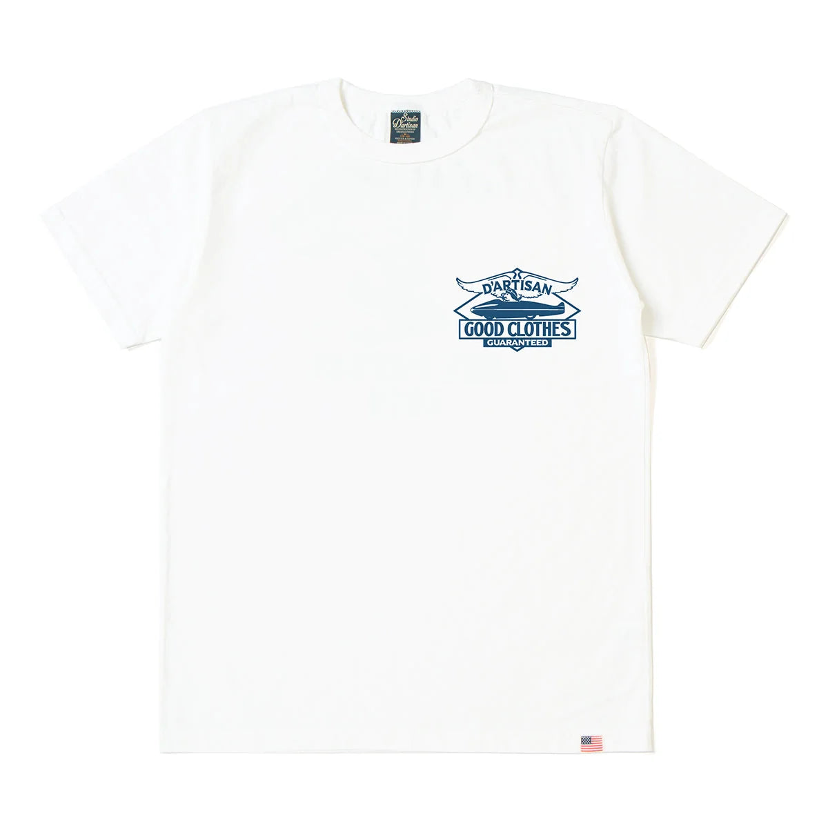 8232B USA Cotton Print T-Shirt White