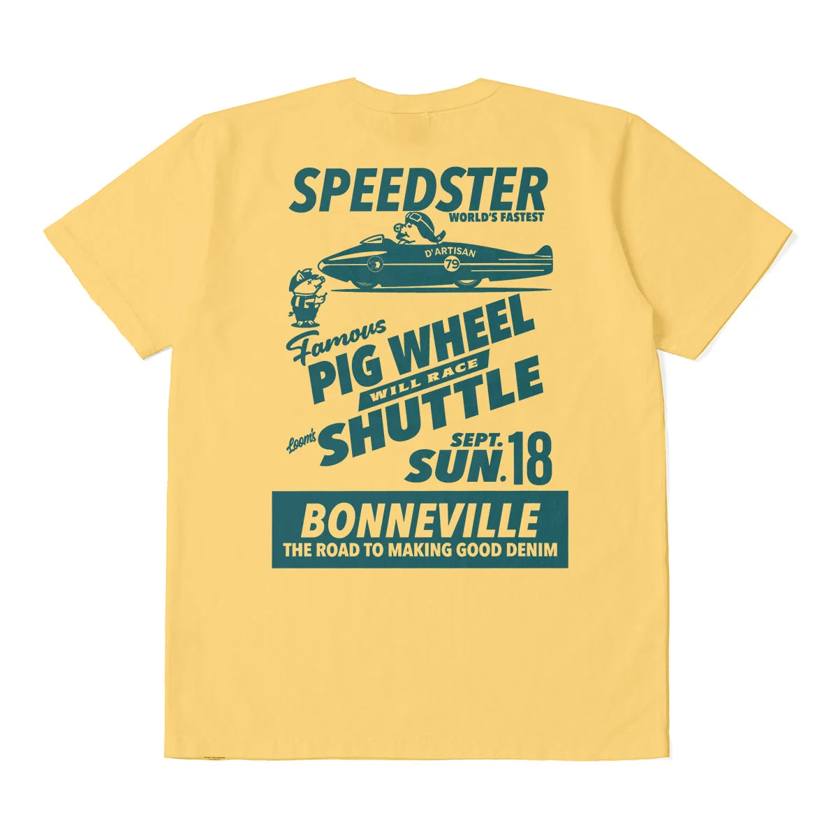 8232B USA Cotton Print T-Shirt Yellow