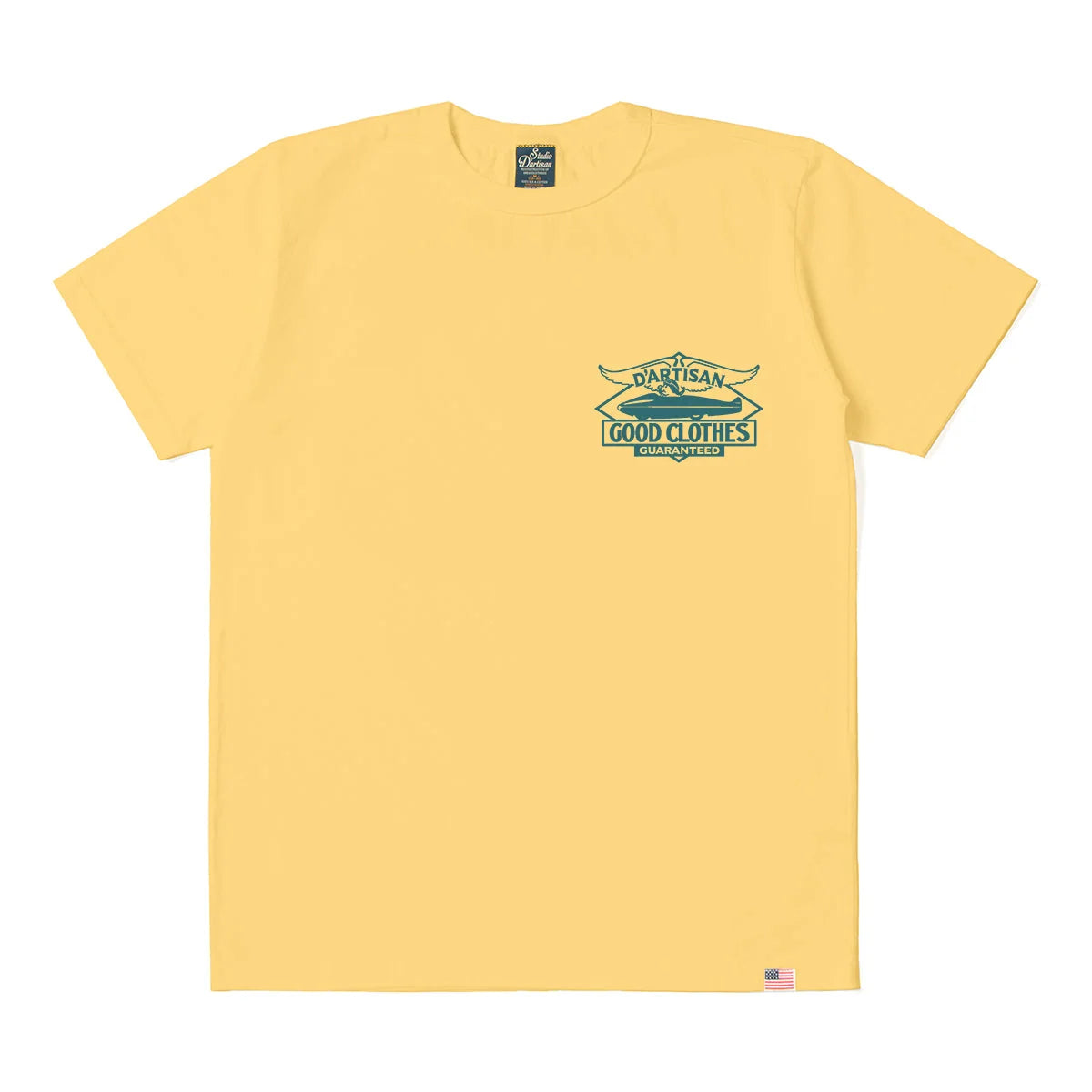 8232B USA Cotton Print T-Shirt Yellow