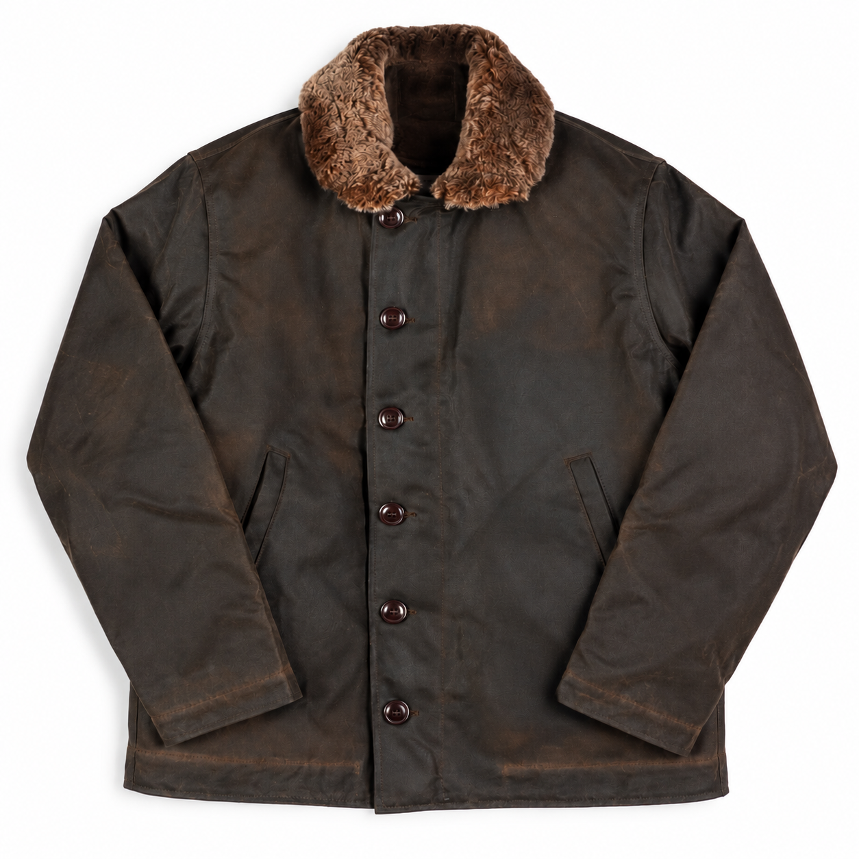 N-1 Deck Jacket Waxed Canvas Fossil Brown/Kodiak