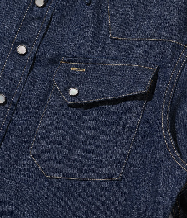 SC28190 Blue Denim Western Shirt