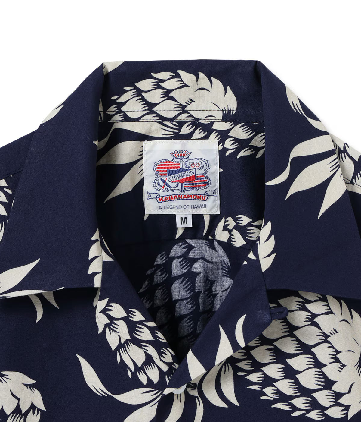 DK37811 Duke Kahanamoku Cotton Hawaiian  Shirt "Dukes Pineapple" Navy