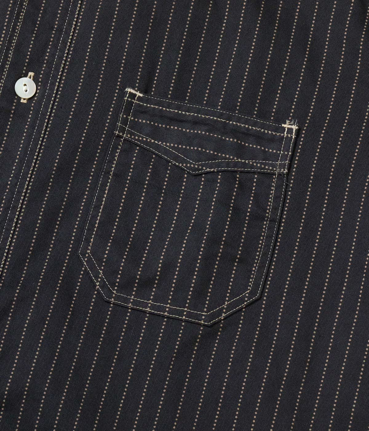 SC39702 Fiction Romance 8.5oz Black Wabash S/S Stripe Work Shirt