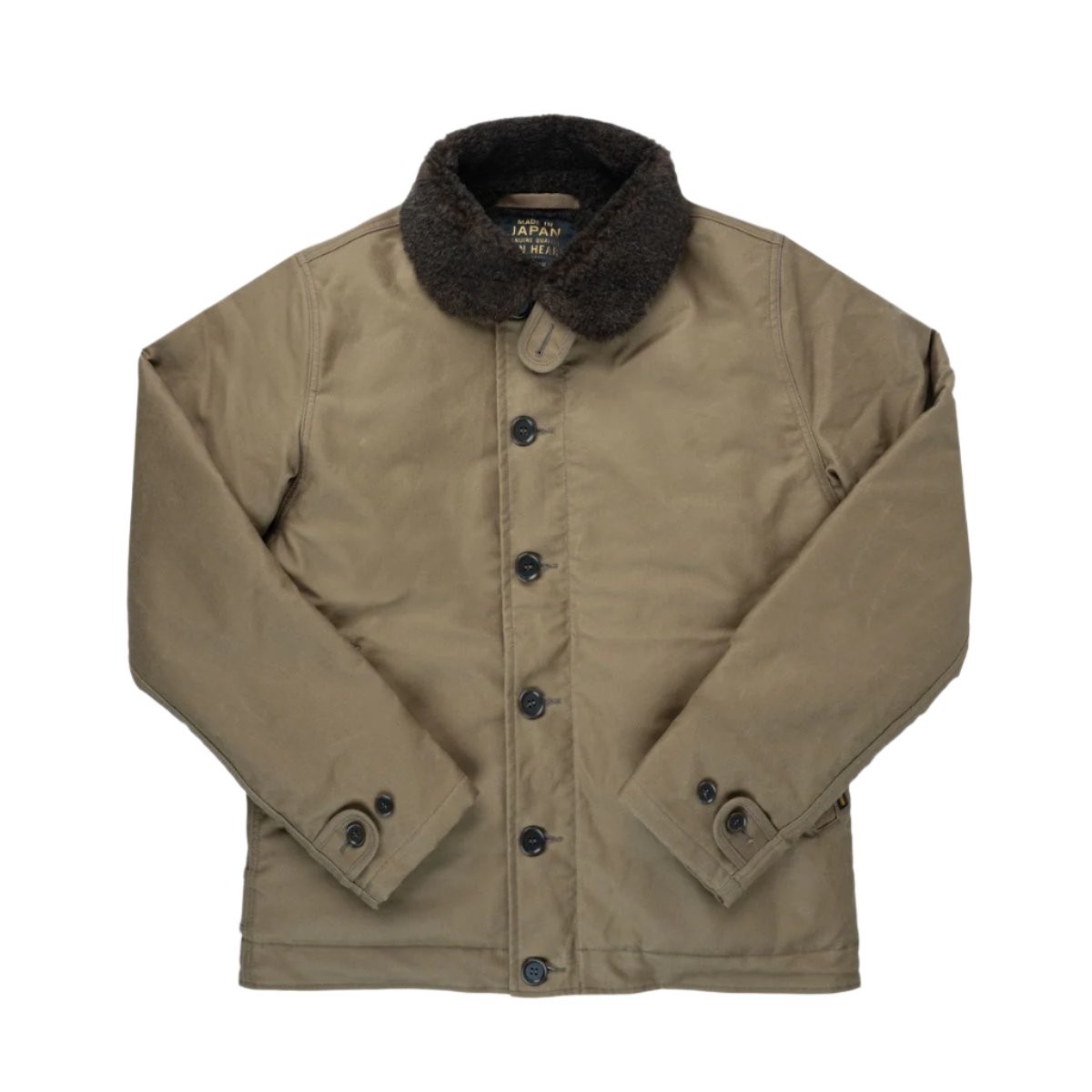 IHM-37-KHA Oiled Whipcord N1 Deck Jacket Khaki