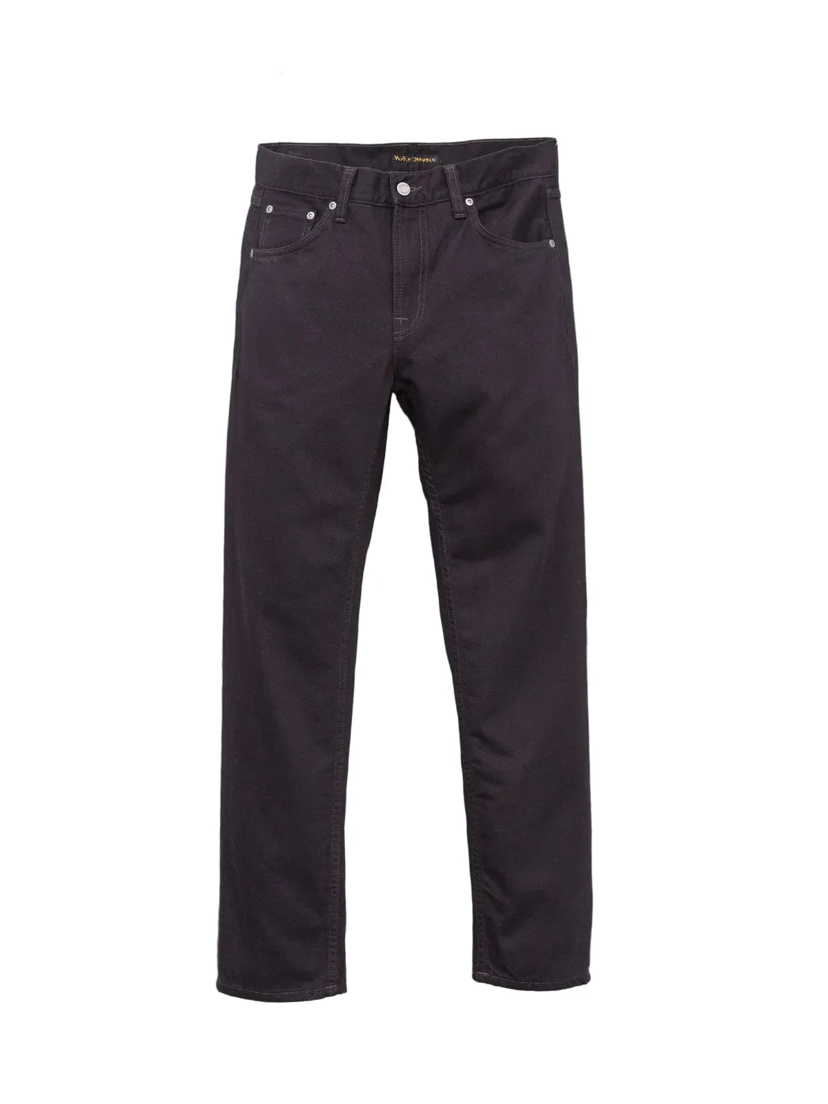 Dark brown slim-fit jeans
