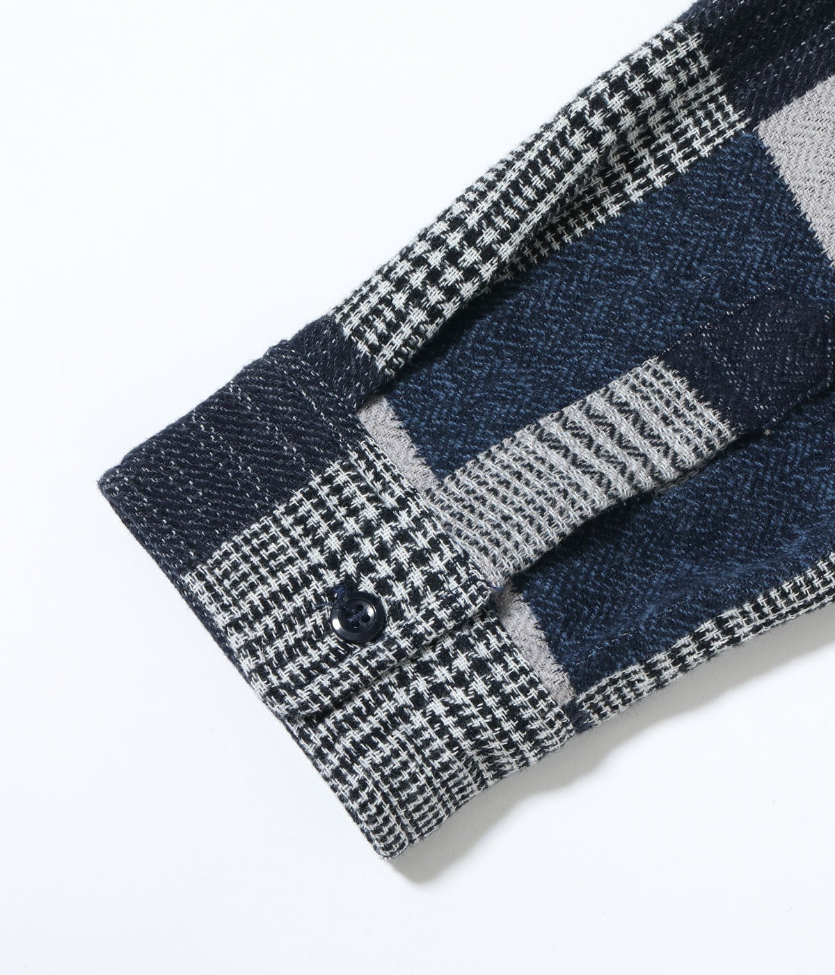 SC29589 Patchwork Check Work Shirt Navy