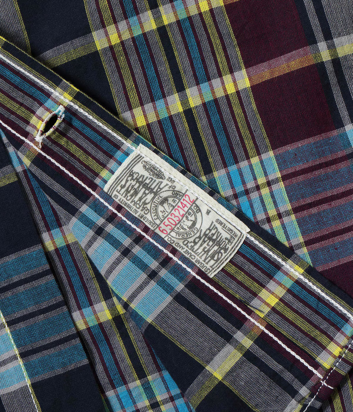 SC39738 Madras Check Short Sleeve Purple