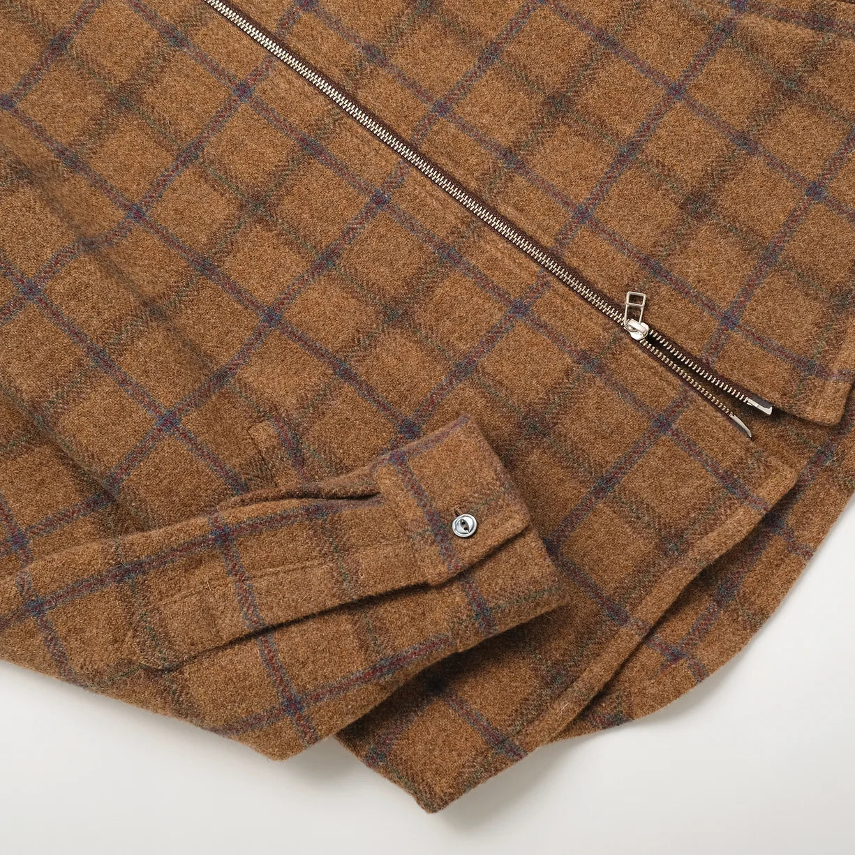 Hazel Plaid Wool Zip Overshirt
