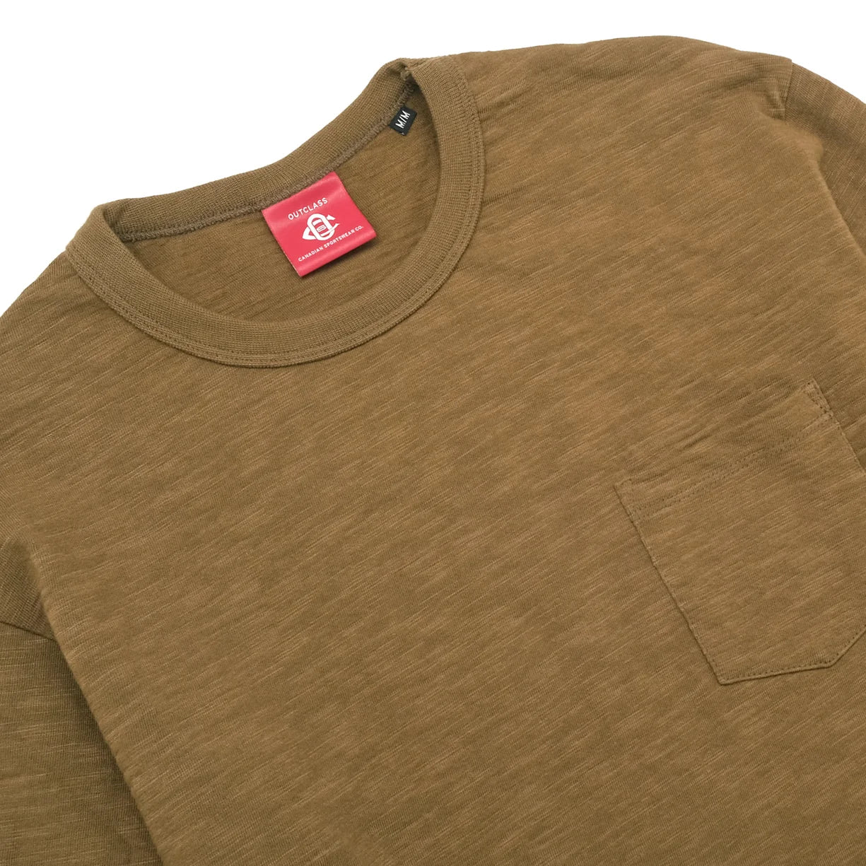 5215 Slub L/S Pocket Tee Olive